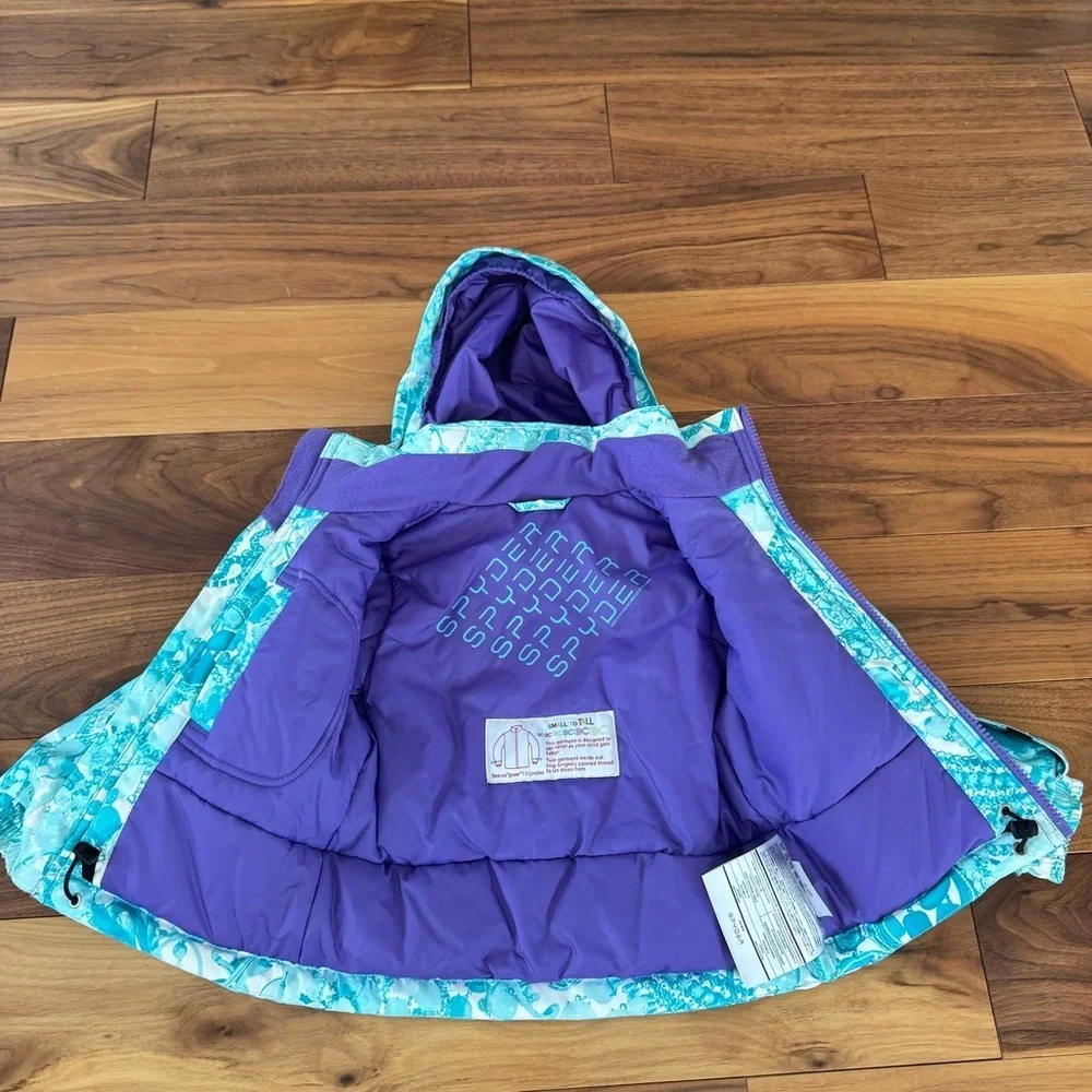Spyder girls Bitsy Glam Insulated Ski Snow winter jacket size 2